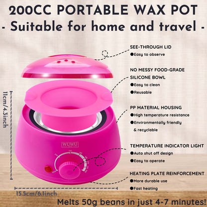 Waxing Kit WUWUVISTA 23 Items Hair Removal