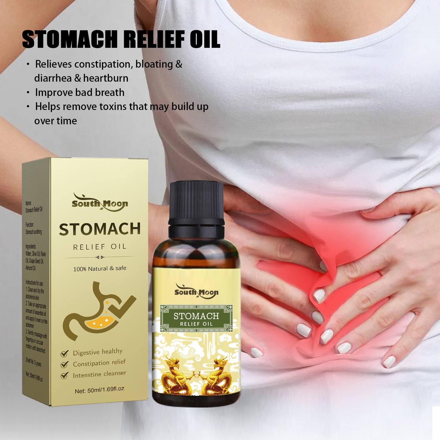 Relieve Gastrointestinal Massage Care Tighten And Slim Body Oil