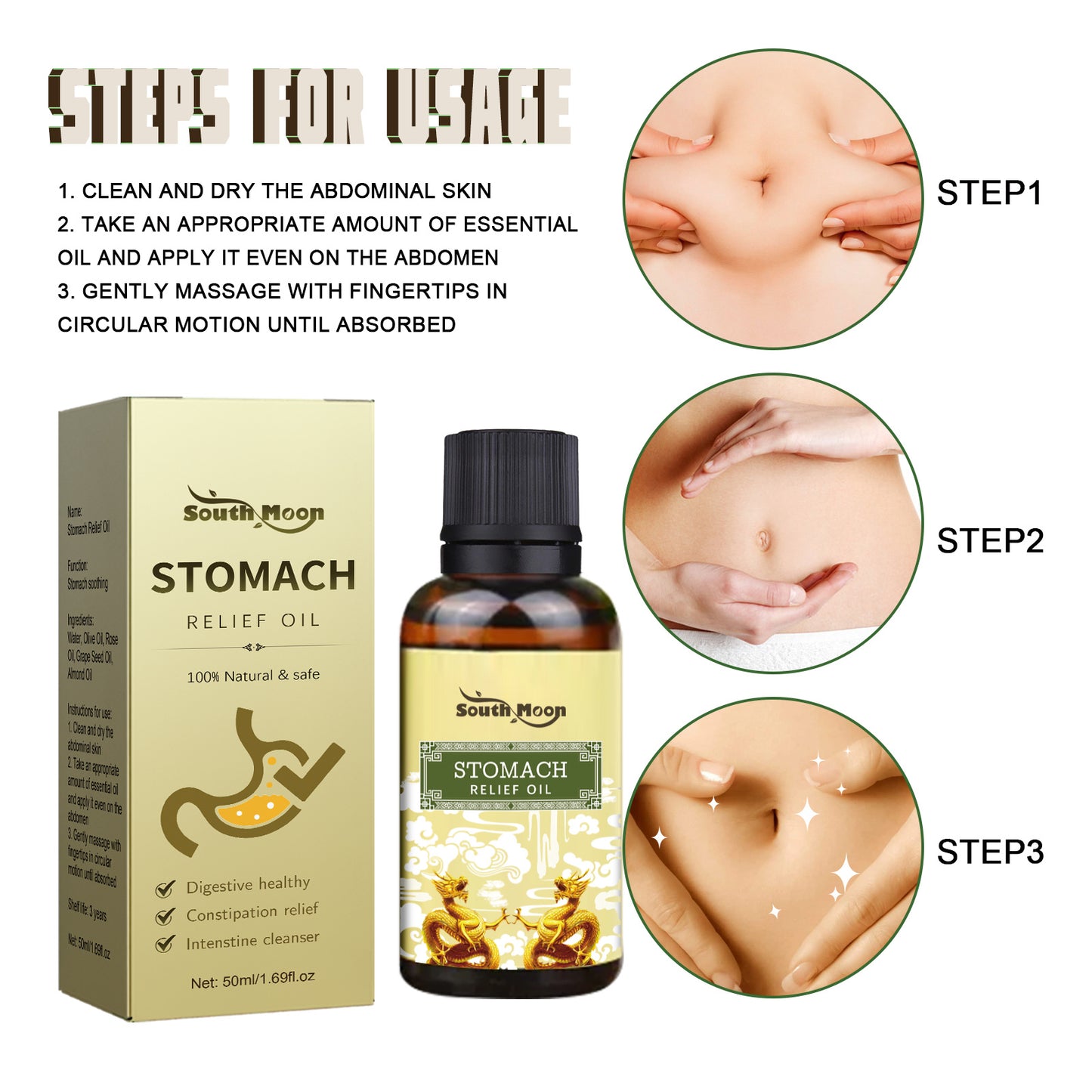 Relieve Gastrointestinal Massage Care Tighten And Slim Body Oil